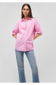 Çizgili Pembe Gömlek Oversize / Geniş Kesim 1210421-89316