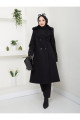 Yakası Kürklü Kaşe Kaban CK-1007 Yakası Kürklü Kaşe Kaban CK-1007