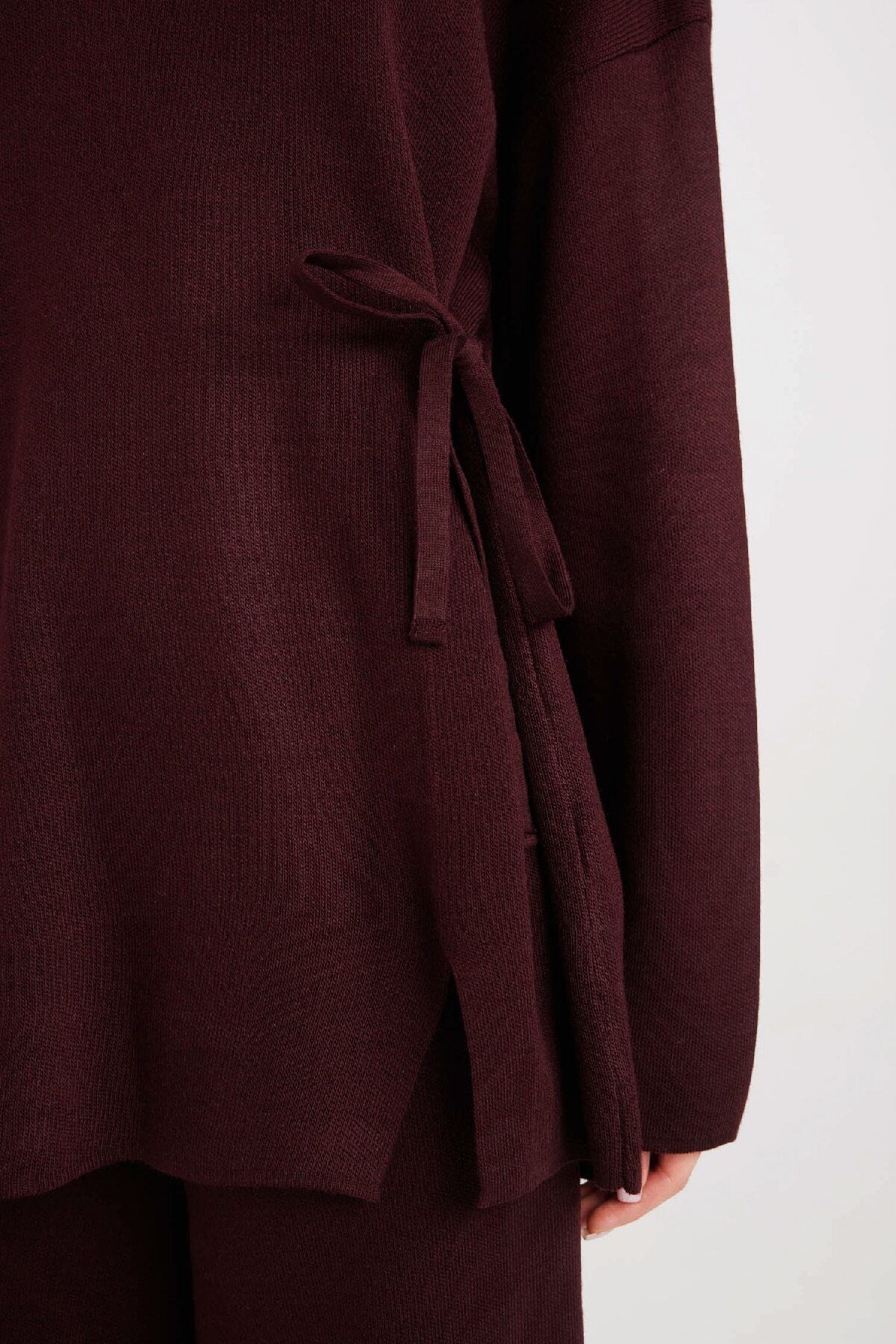 Regular Fit Bisiklet Yaka Bağlamalı Basic Düz Triko Kazak Tunik D7508ax24wn Regular Fit Bisiklet Yaka Bağlamalı Basic Düz Triko Kazak Tunik D7508ax24wn
