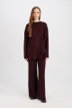 Regular Fit Bisiklet Yaka Bağlamalı Basic Düz Triko Kazak Tunik D7508ax24wn Regular Fit Bisiklet Yaka Bağlamalı Basic Düz Triko Kazak Tunik D7508ax24wn