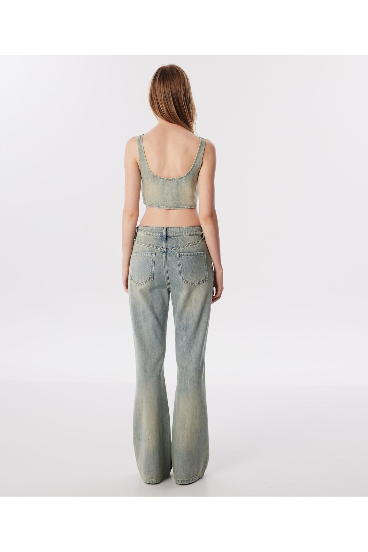 Trok Baskılı Jean Pantolon Trok Baskılı Jean Pantolon