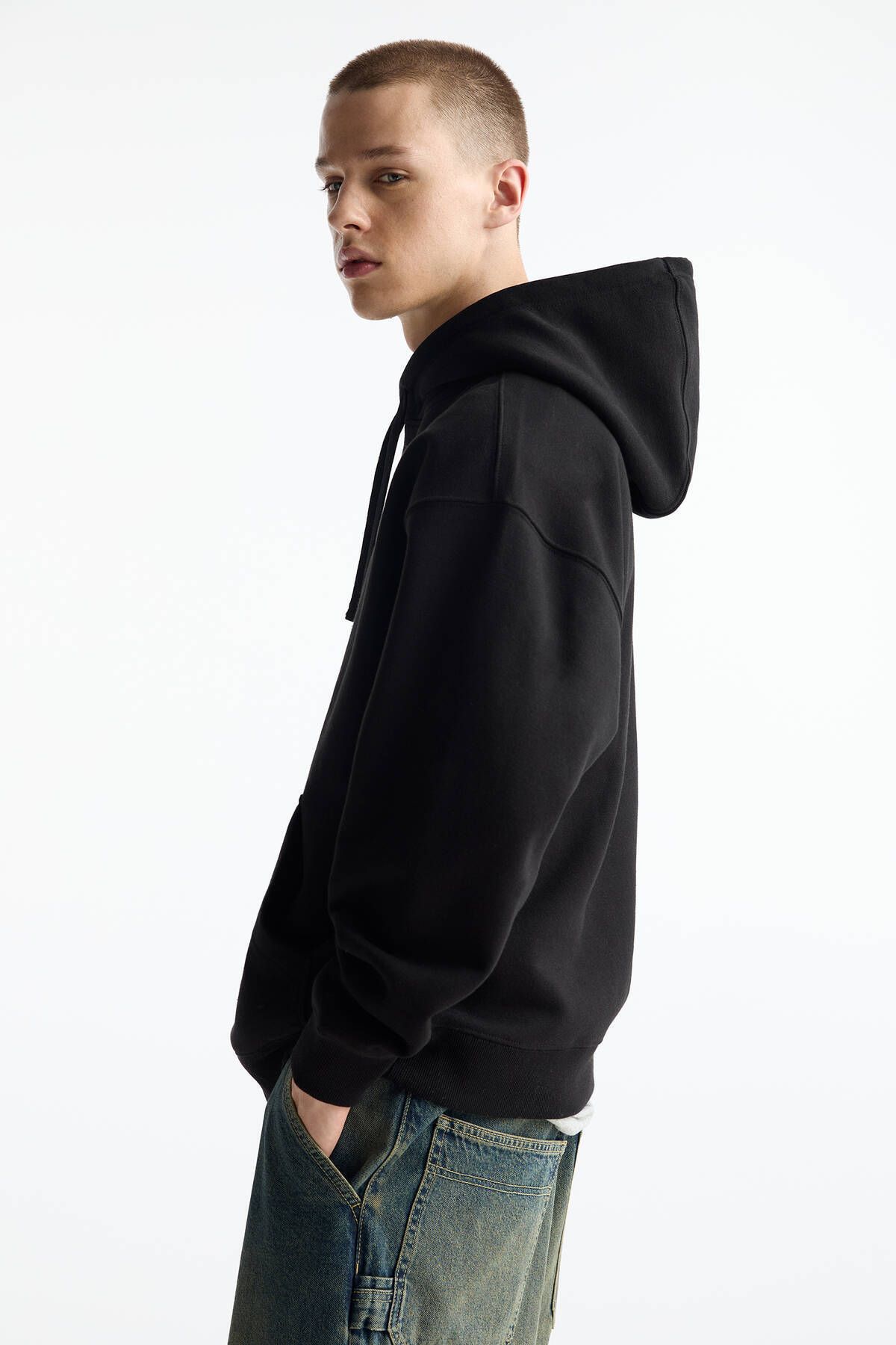 Kapüşonlu basic sweatshirt