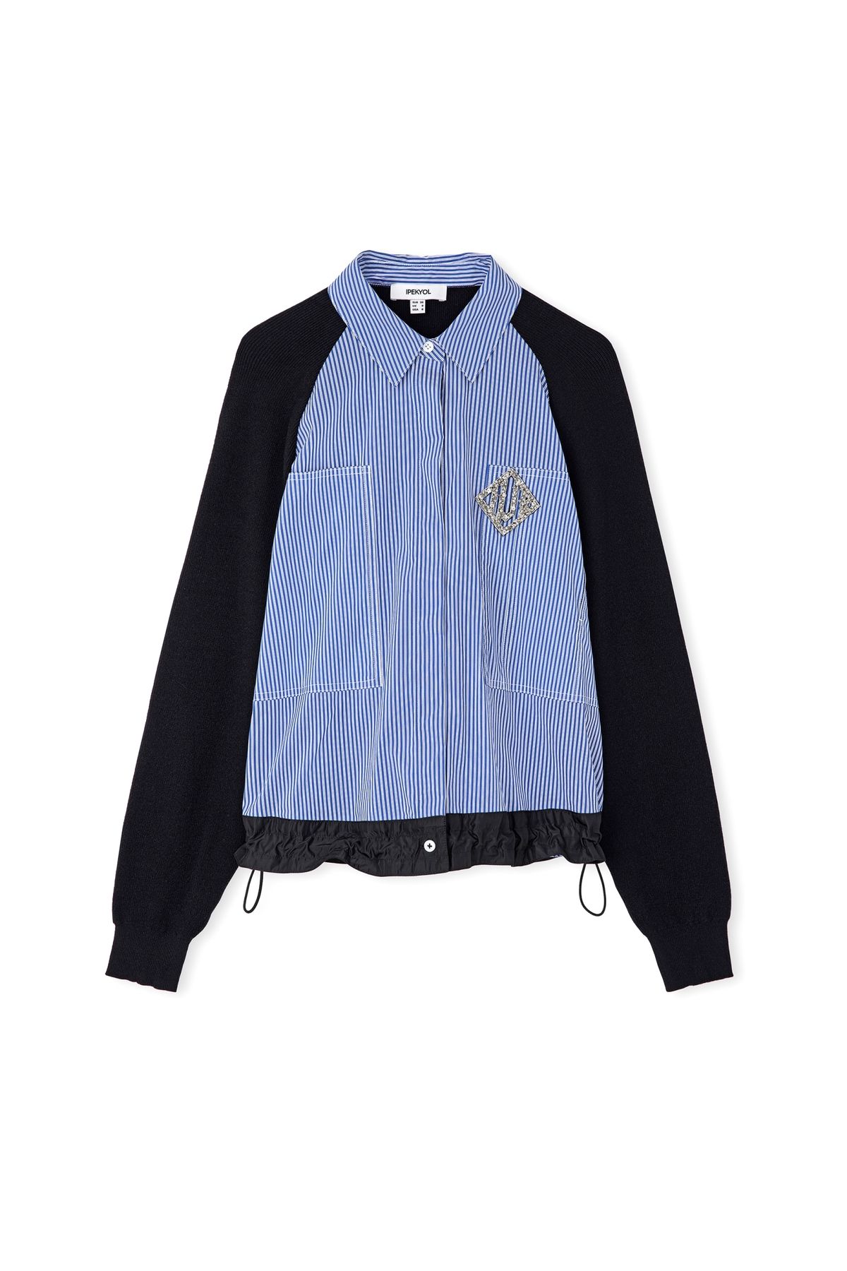 Triko mix çizgili gömlek Triko mix çizgili gömlek