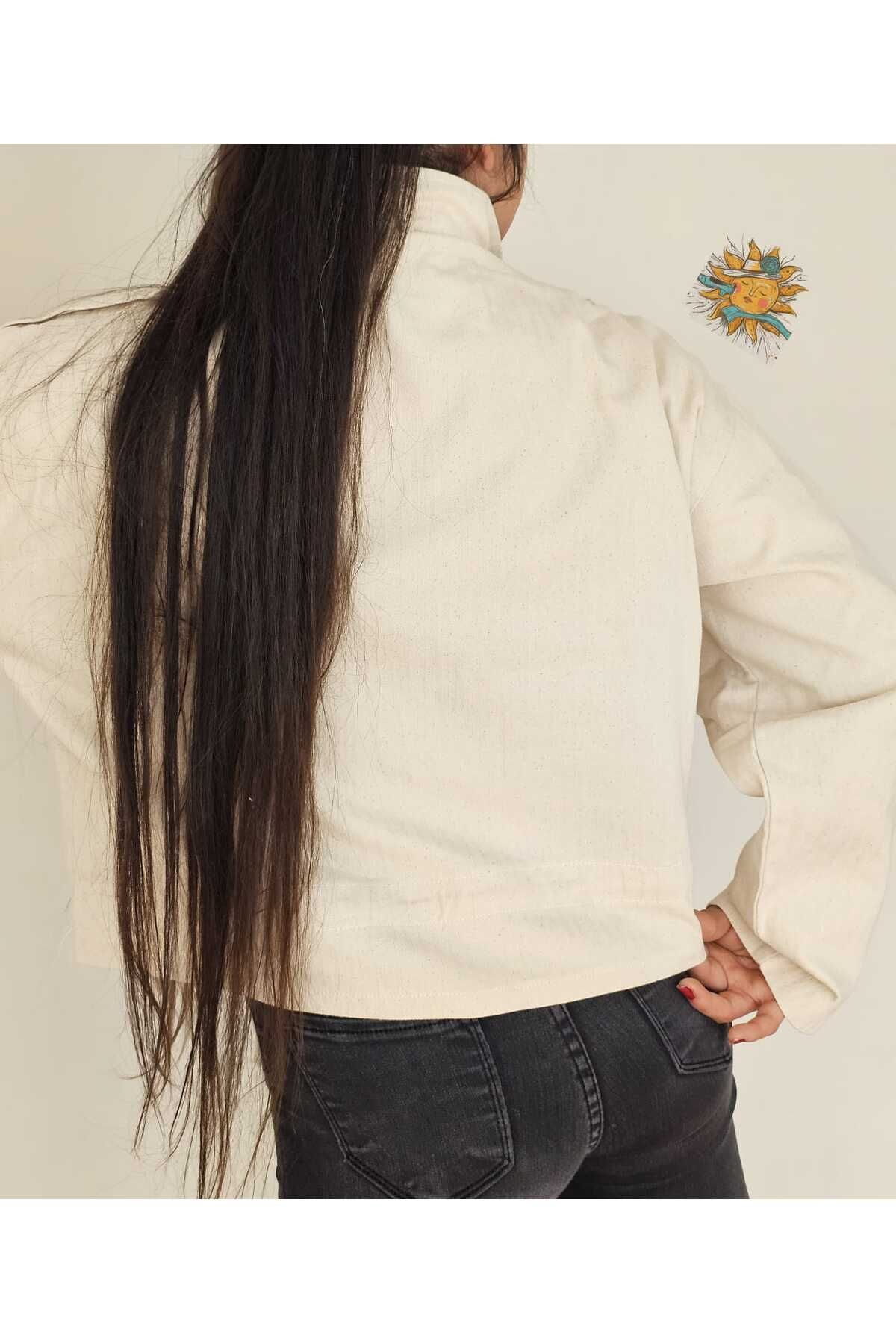 Oversize Keten Ceket Oversize Keten Ceket