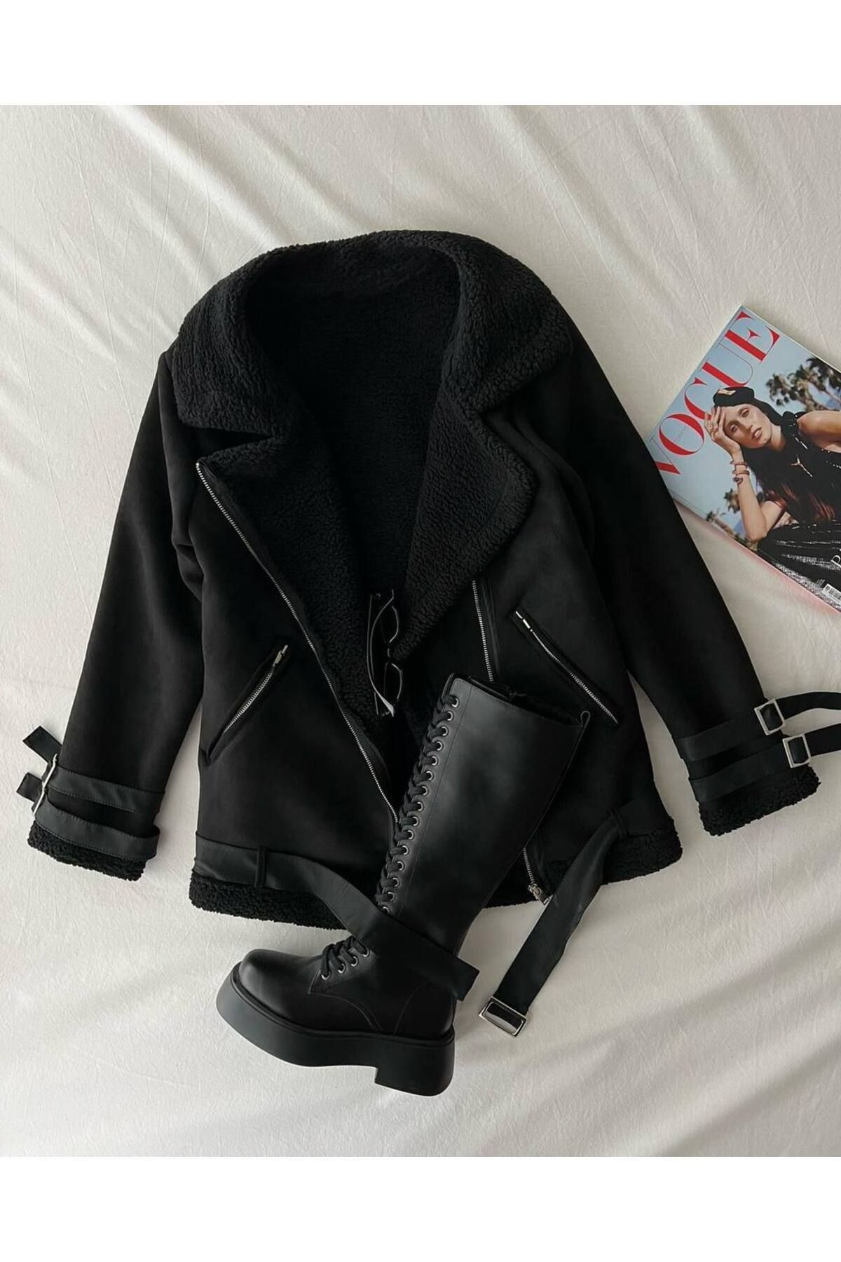 Yumoş Kaplama Ithal Süet Oversize Mont Yumoş Kaplama Ithal Süet Oversize Mont