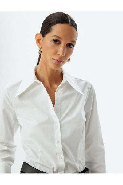 Poplin Gömlek Uzun Kollu Klasik Yaka Poplin Gömlek Uzun Kollu Klasik Yaka