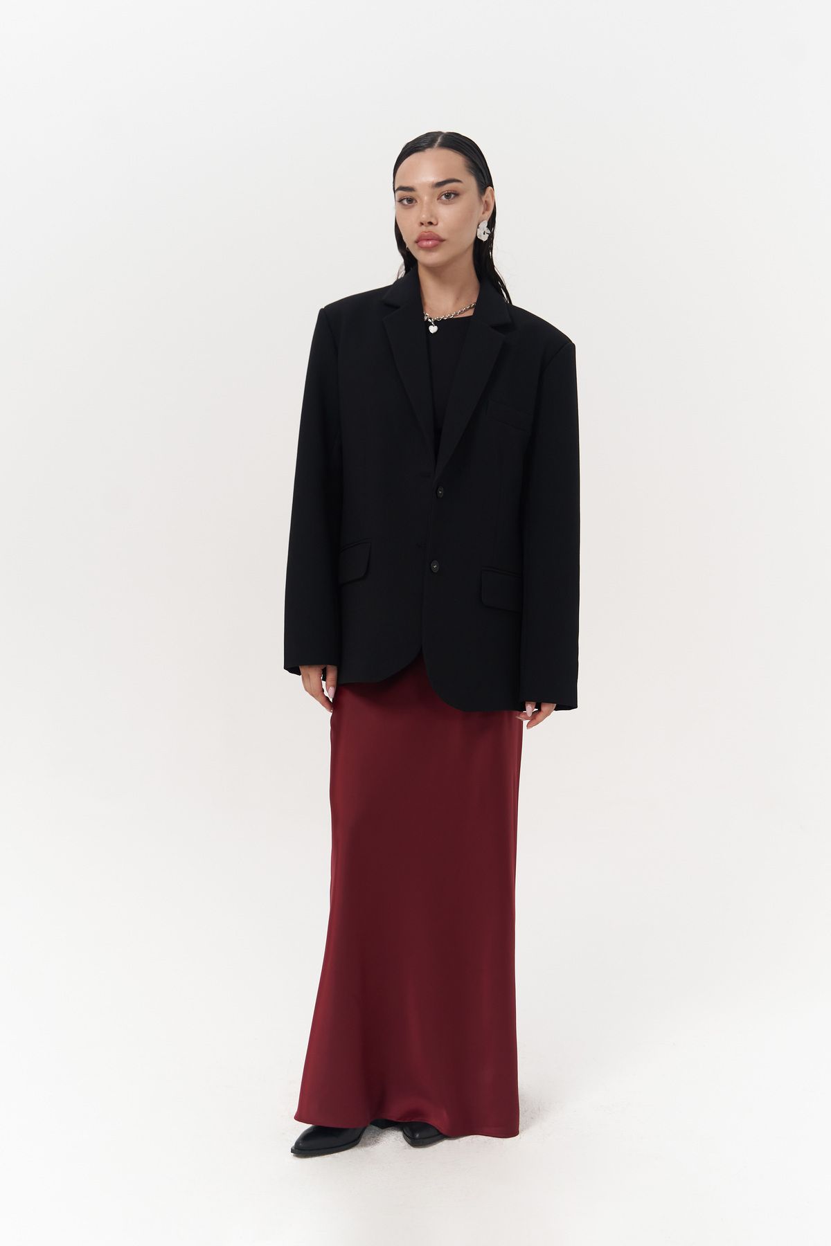 Mai Collection Emma Dikiş Detay Siyah Blazer Mai Collection Emma Dikiş Detay Siyah Blazer