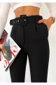 Siyah Kemerli Double Atlas Kumaş Havuç Model Pantolon 90 Cm Siyah Kemerli Double Atlas Kumaş Havuç Model Pantolon 90 Cm
