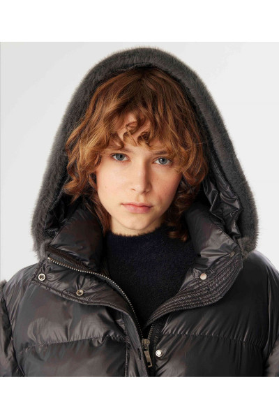 Suni kürklü puffer mont Suni kürklü puffer mont