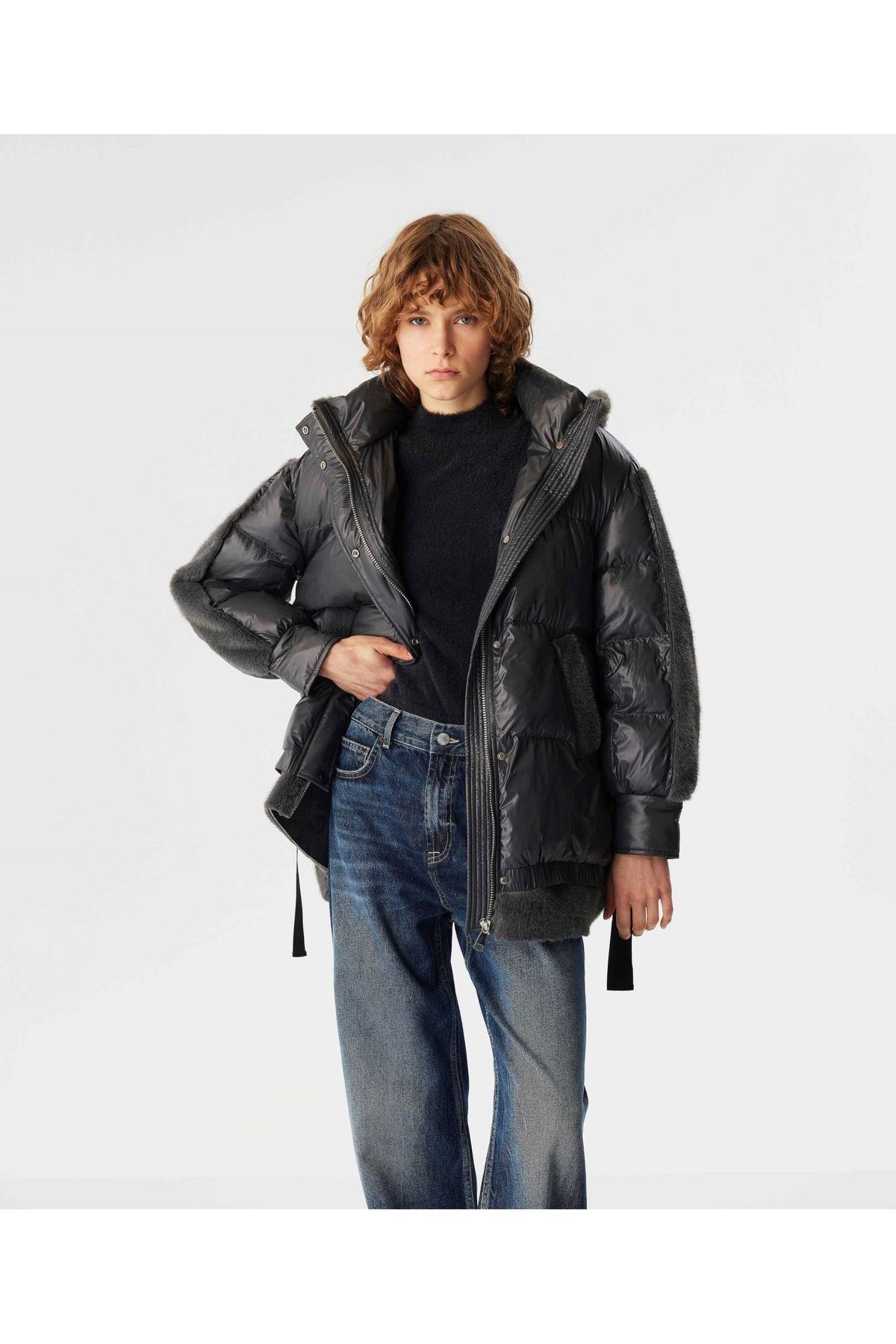Suni kürklü puffer mont Suni kürklü puffer mont