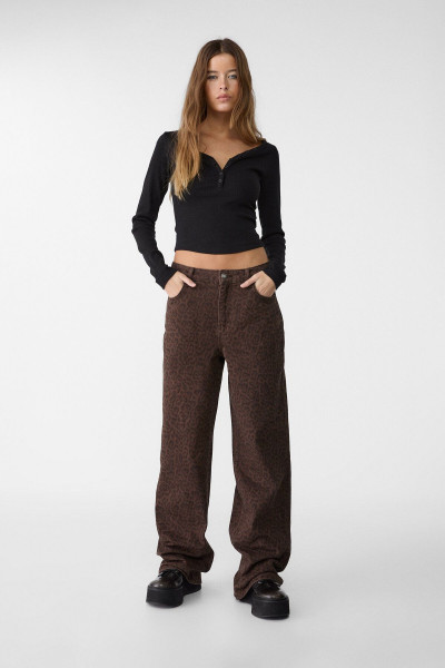 Leopar desenli bol jean Leopar desenli bol jean