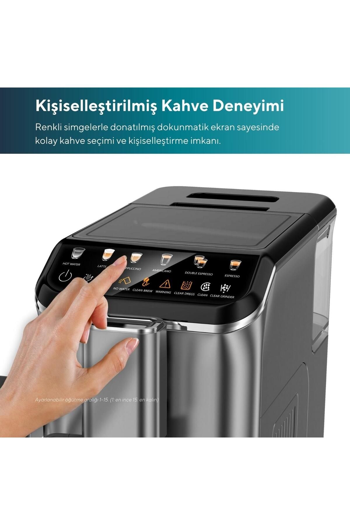 LatteNow Tam Otomatik Espresso Makinesi - Kahve Öğütücülü Dokunmatik Renkli Ekranlı LatteNow Tam Otomatik Espresso Makinesi - Kahve Öğütücülü Dokunmatik Renkli Ekranlı