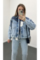 ZR Çift Renkli Denim Kot Ceket ZR Çift Renkli Denim Kot Ceket