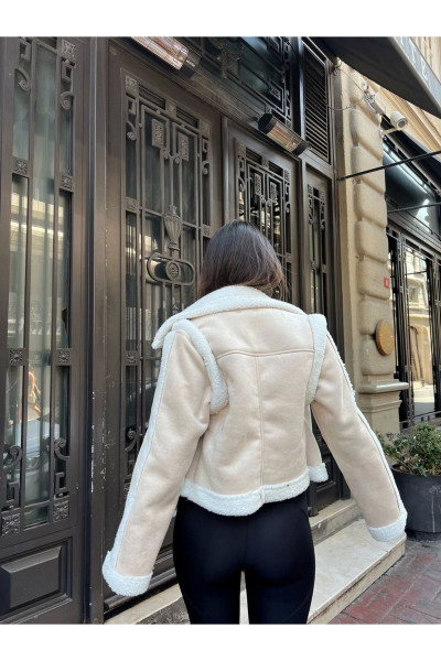 KUZU YUMOŞ KAPLAMA TAK ÇIKAR KOL CROP NUBUK KABAN KUZU YUMOŞ KAPLAMA TAK ÇIKAR KOL CROP NUBUK KABAN