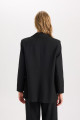 Oversize Geniş Kalıp Ceket Yaka Düğmeli Tafta Basic Düz Blazer Ceket C2575ax24au Oversize Geniş Kalıp Ceket Yaka Düğmeli Tafta Basic Düz Blazer Ceket C2575ax24au