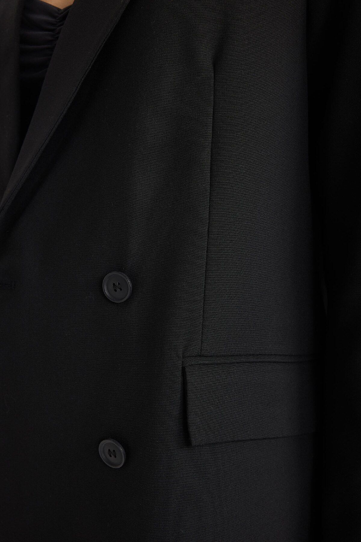 Oversize Geniş Kalıp Ceket Yaka Düğmeli Tafta Basic Düz Blazer Ceket C2575ax24au Oversize Geniş Kalıp Ceket Yaka Düğmeli Tafta Basic Düz Blazer Ceket C2575ax24au