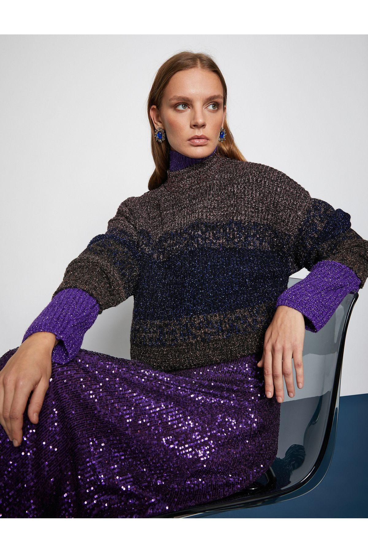 Melis Ağazat X - Balıkçı Yaka Oversize Kazak Melis Ağazat X - Balıkçı Yaka Oversize Kazak