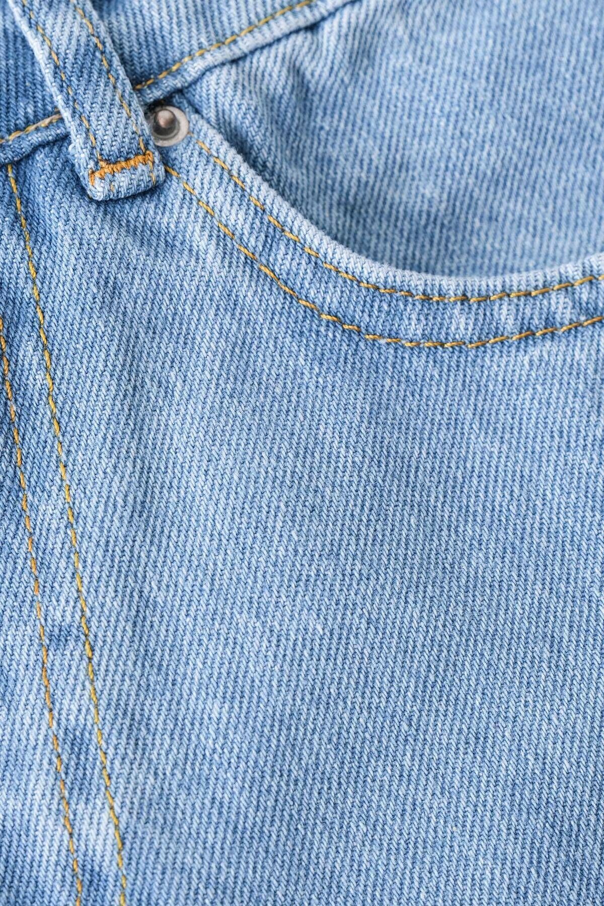 Yüksek Bel Wide Leg Jean Pantolon Pn7063 - Pnl Yüksek Bel Wide Leg Jean Pantolon Pn7063 - Pnl