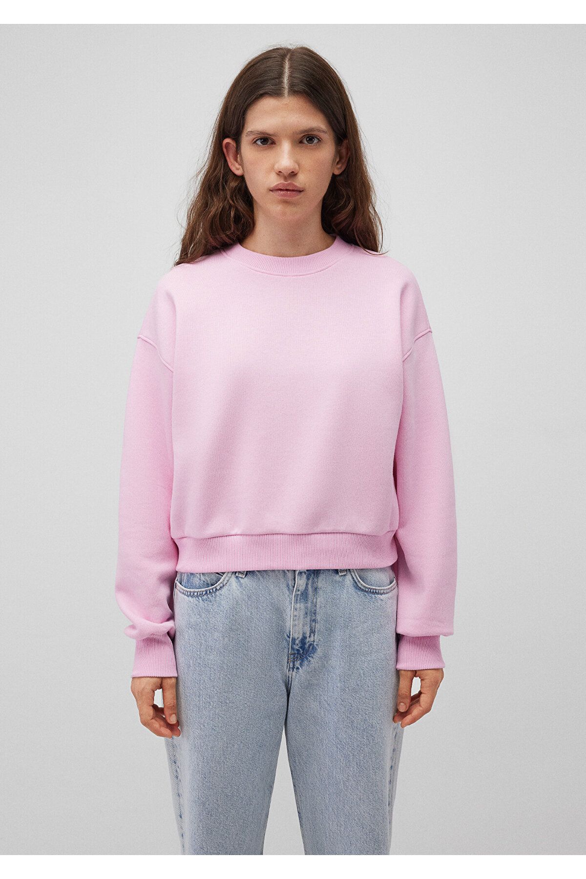 Pembe Basic Crop Sweatshirt 1611147-71117