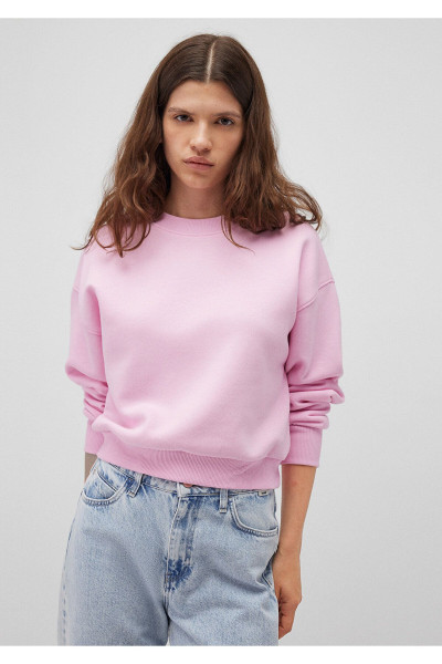 Pembe Basic Crop Sweatshirt 1611147-71117 Pembe Basic Crop Sweatshirt 1611147-71117