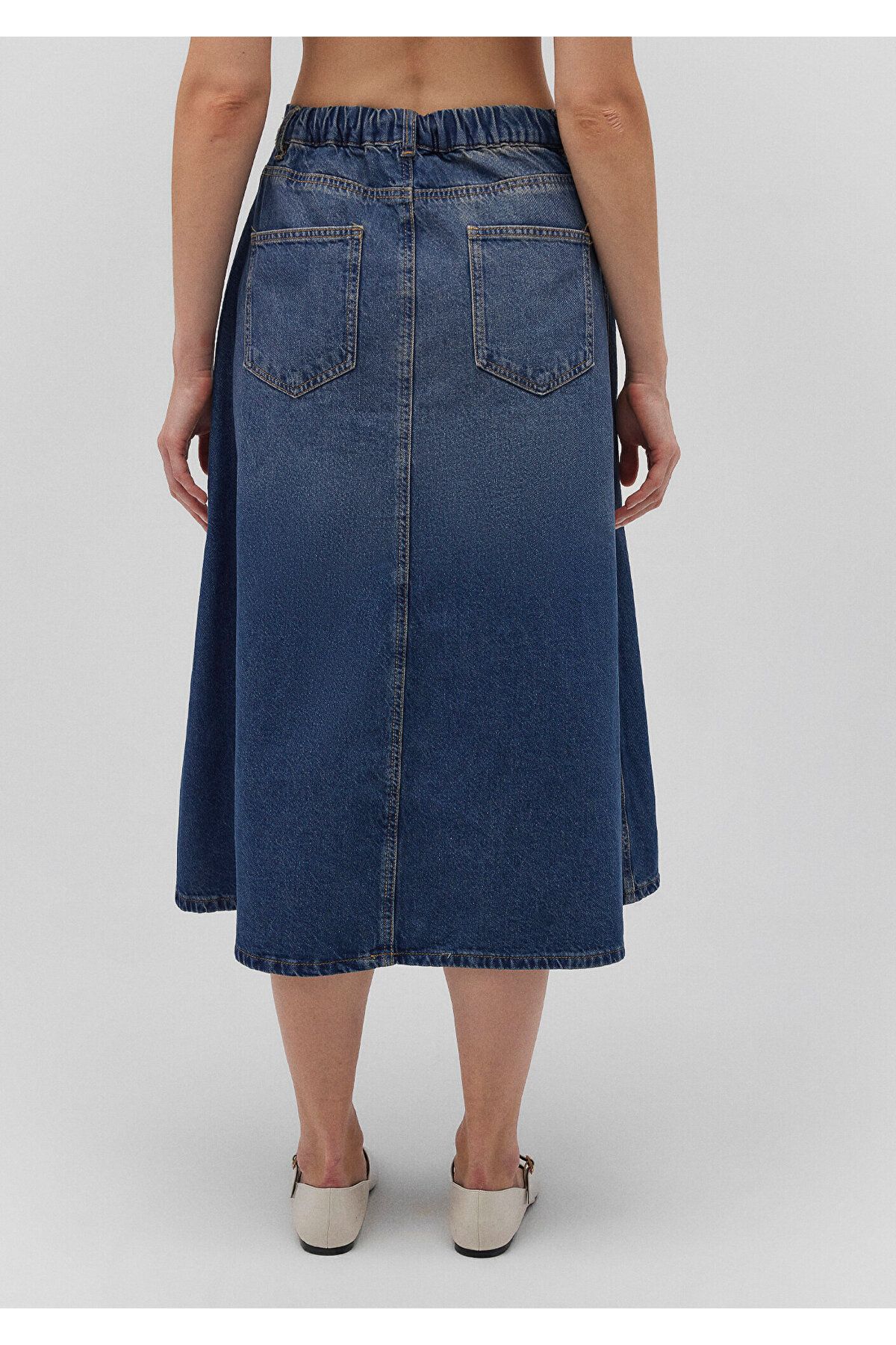 Midi Denim Etek 1310566-82052 Midi Denim Etek 1310566-82052