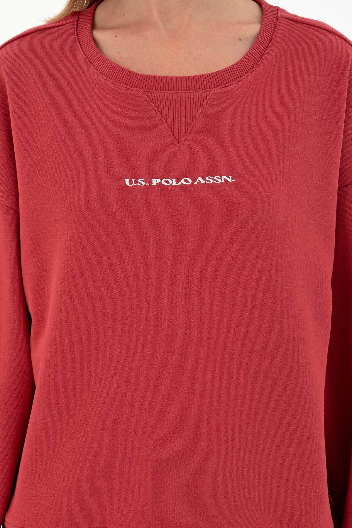 Kadın Vişne Bisiklet Yaka Sweatshirt 50296945-vr223