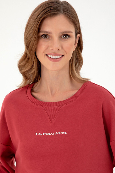 Kadın Vişne Bisiklet Yaka Sweatshirt 50296945-vr223 Kadın Vişne Bisiklet Yaka Sweatshirt 50296945-vr223