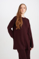 Regular Fit Bisiklet Yaka Bağlamalı Basic Düz Triko Kazak Tunik D7508ax24wn Regular Fit Bisiklet Yaka Bağlamalı Basic Düz Triko Kazak Tunik D7508ax24wn