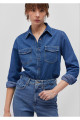 Levin Classic Denim Koyu Mavi Jean Gömlek Fitted / Vücuda Oturan Kesim 1210477-87814 Levin Classic Denim Koyu Mavi Jean Gömlek Fitted / Vücuda Oturan Kesim 1210477-87814