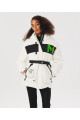 Patch aksesuarlı colorblock mont Patch aksesuarlı colorblock mont