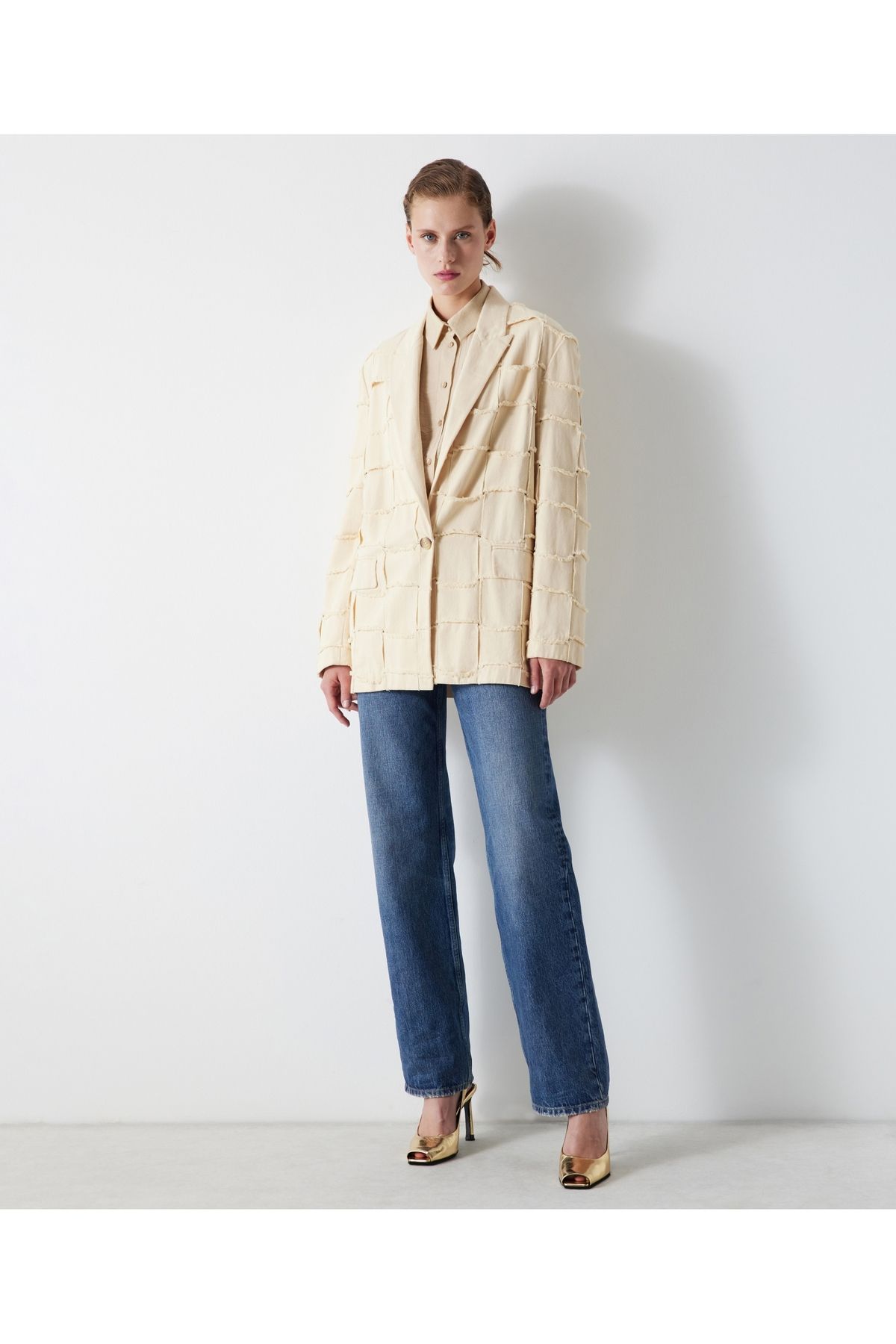 Non denim oversize blazer