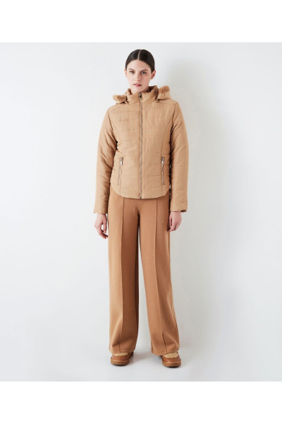 Suni kürklü kapitone mont Suni kürklü kapitone mont