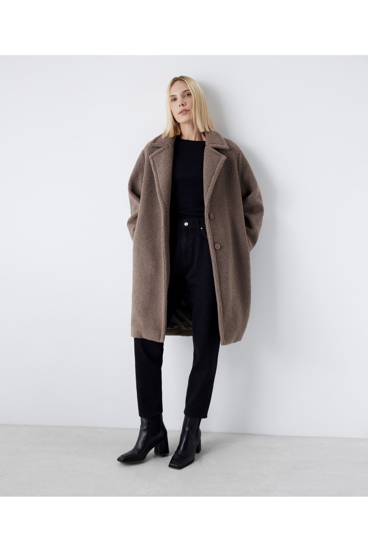 Shearling kaban