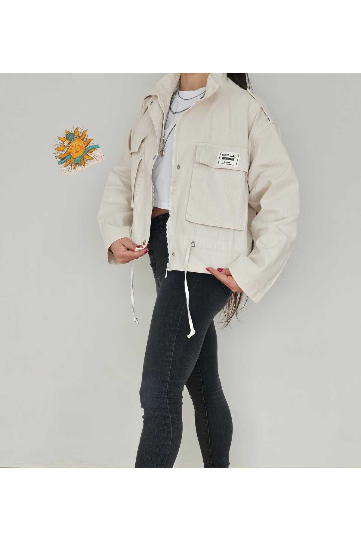 Oversize Keten Ceket Oversize Keten Ceket