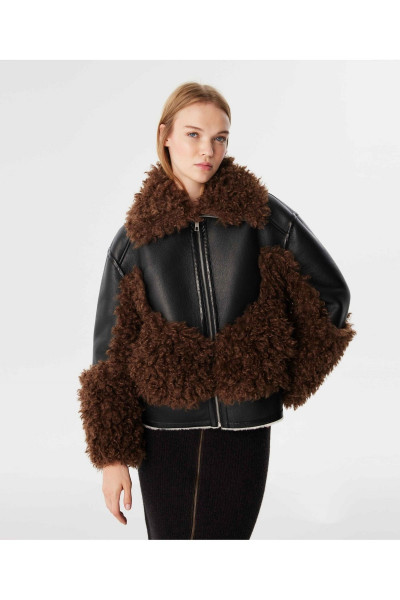 Suni Deri Ve Kürk Mıx Mont Suni Deri Ve Kürk Mıx Mont