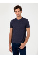 Lacivert Bisiklet Yaka Slim Fit T-Shirt 50240270-VR033