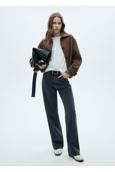 Mikro kaz ayağı yünlü ceket Mikro kaz ayağı yünlü ceket