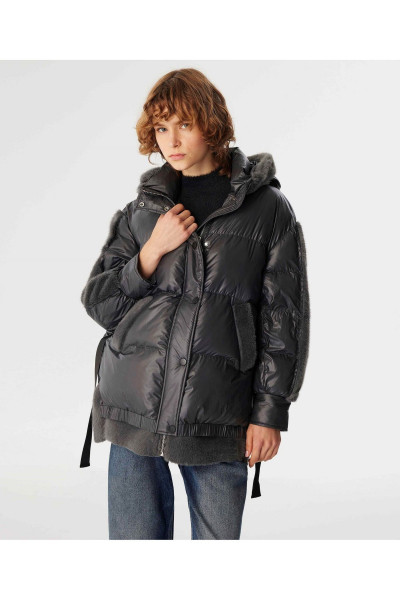Suni kürklü puffer mont Suni kürklü puffer mont