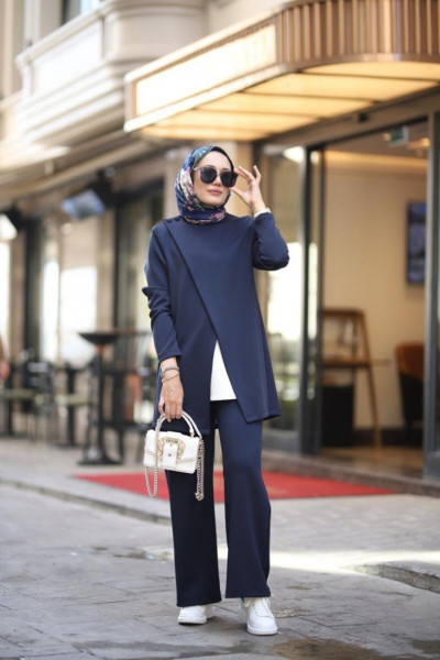 Tesettür Boom Takım Lacivert Model-520 Tesettür Boom Takım Lacivert Model-520