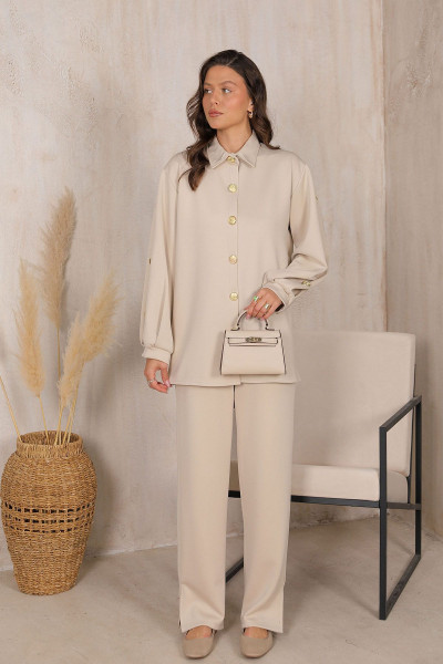 TAŞ Düğme Detaylı Scuba Takım 68-6071 TAŞ Düğme Detaylı Scuba Takım 68-6071