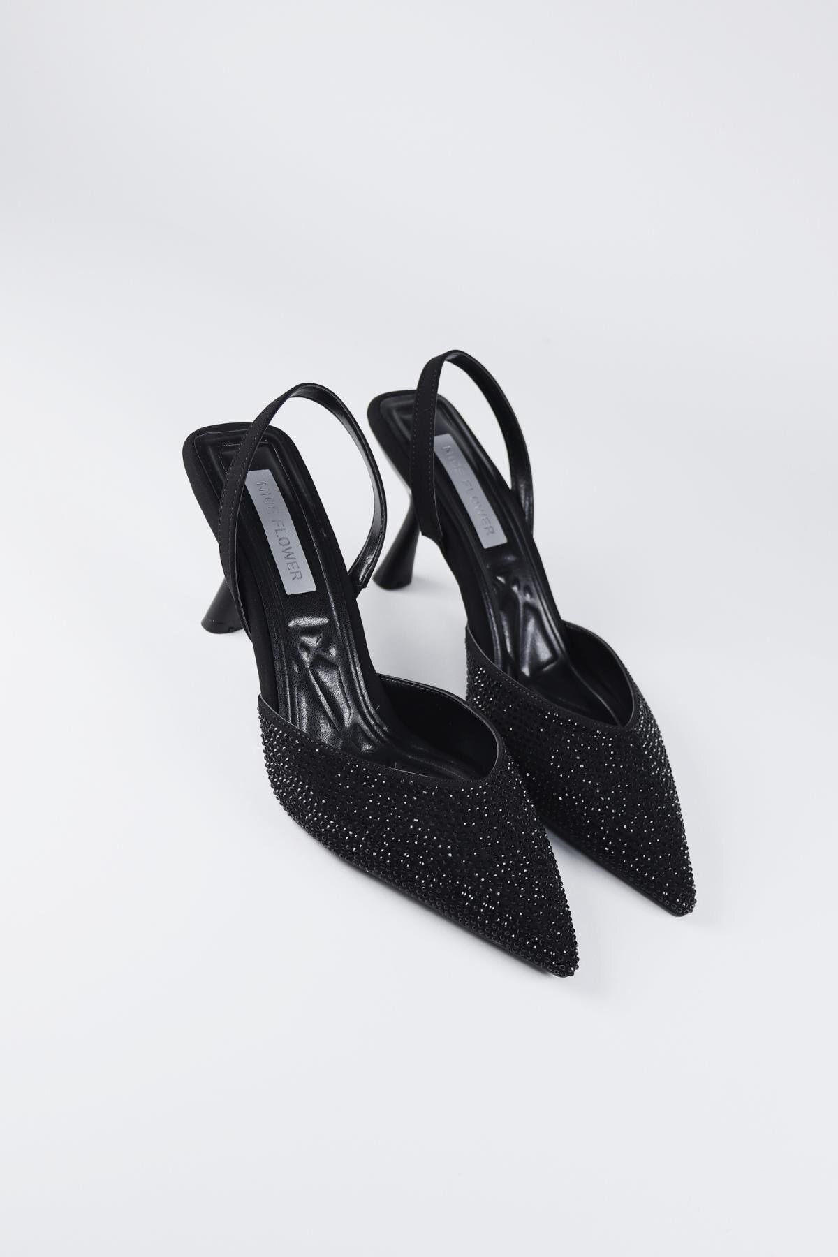 Kadın Siyah Taş Detaylı Kumaş Abiye Stiletto Topuklu Ayakkabı Kadın Siyah Taş Detaylı Kumaş Abiye Stiletto Topuklu Ayakkabı