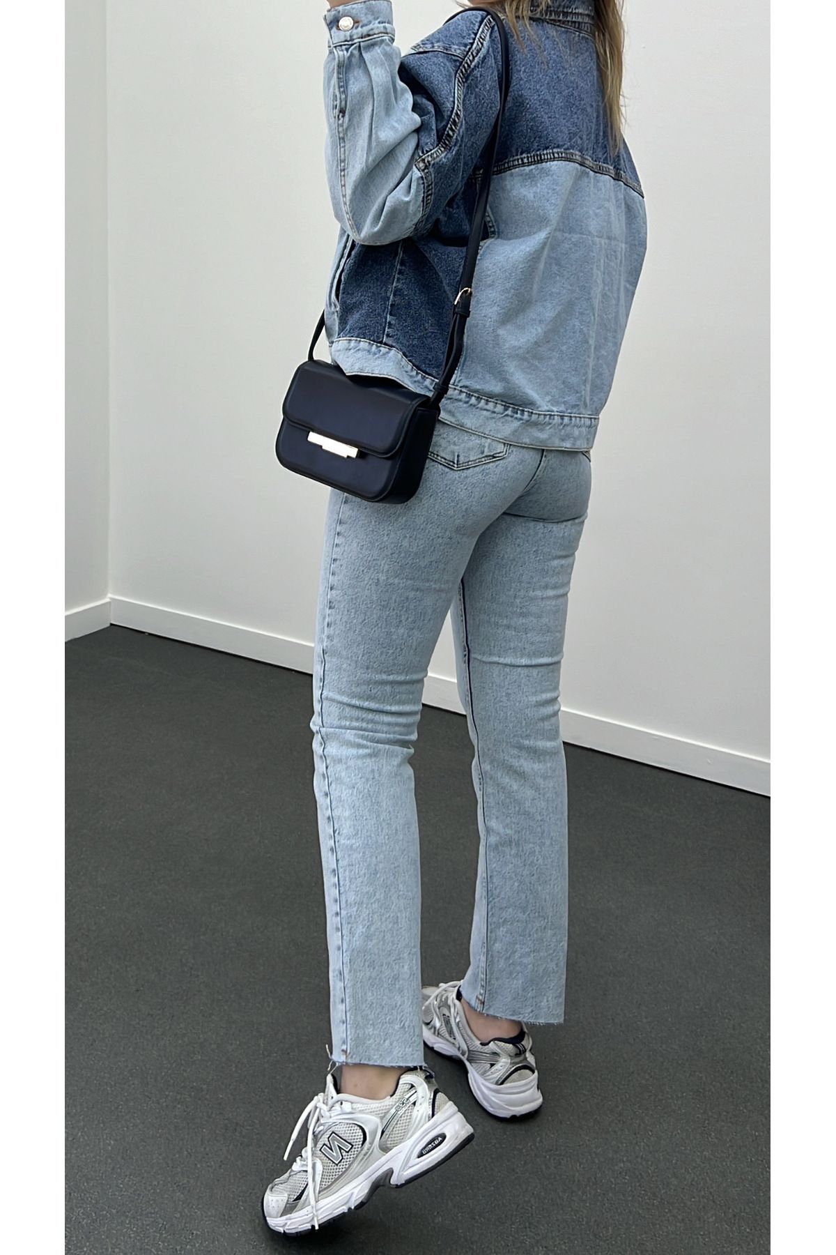 ZR Çift Renkli Denim Kot Ceket ZR Çift Renkli Denim Kot Ceket
