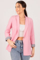 Kadın Pembe Kol İçi Çizgili Tek Düğmeli Ceket ARM-22K001122 Kadın Pembe Kol İçi Çizgili Tek Düğmeli Ceket ARM-22K001122