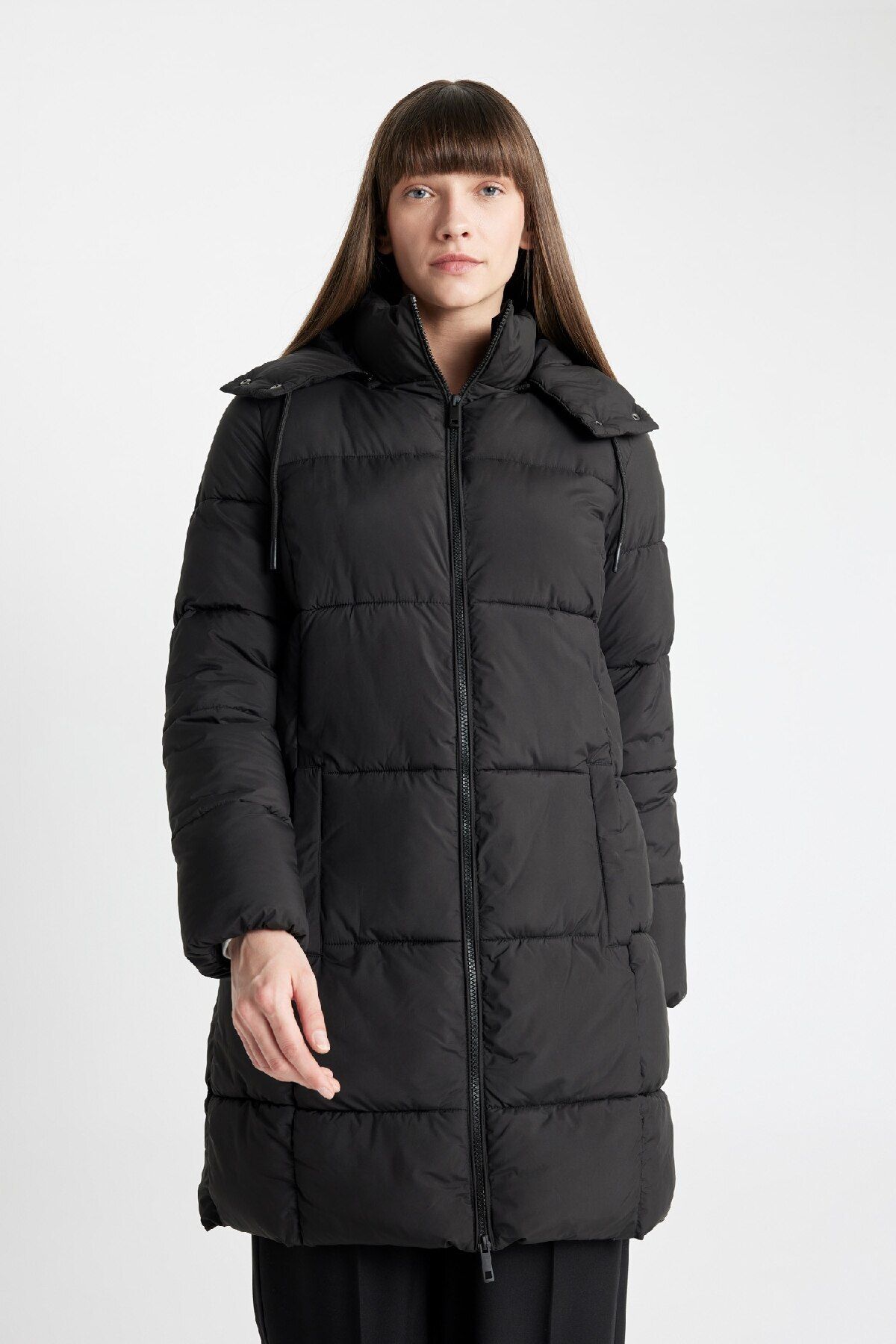 Su Itici Regular Kalıp Çıkarılabilir Kapüşonlu Puffer Şişme Uzun Mont Parka A1315ax24wn Su Itici Regular Kalıp Çıkarılabilir Kapüşonlu Puffer Şişme Uzun Mont Parka A1315ax24wn