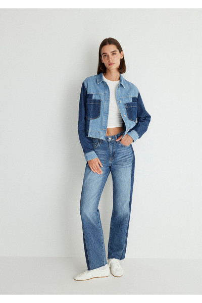 Savannah Recycled Blue Parçalı Jean Pantolon 1010616-87976 Savannah Recycled Blue Parçalı Jean Pantolon 1010616-87976