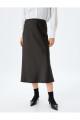 Standart Bel Slim Fit A kesim Midi Boy Saten Etek Standart Bel Slim Fit A kesim Midi Boy Saten Etek