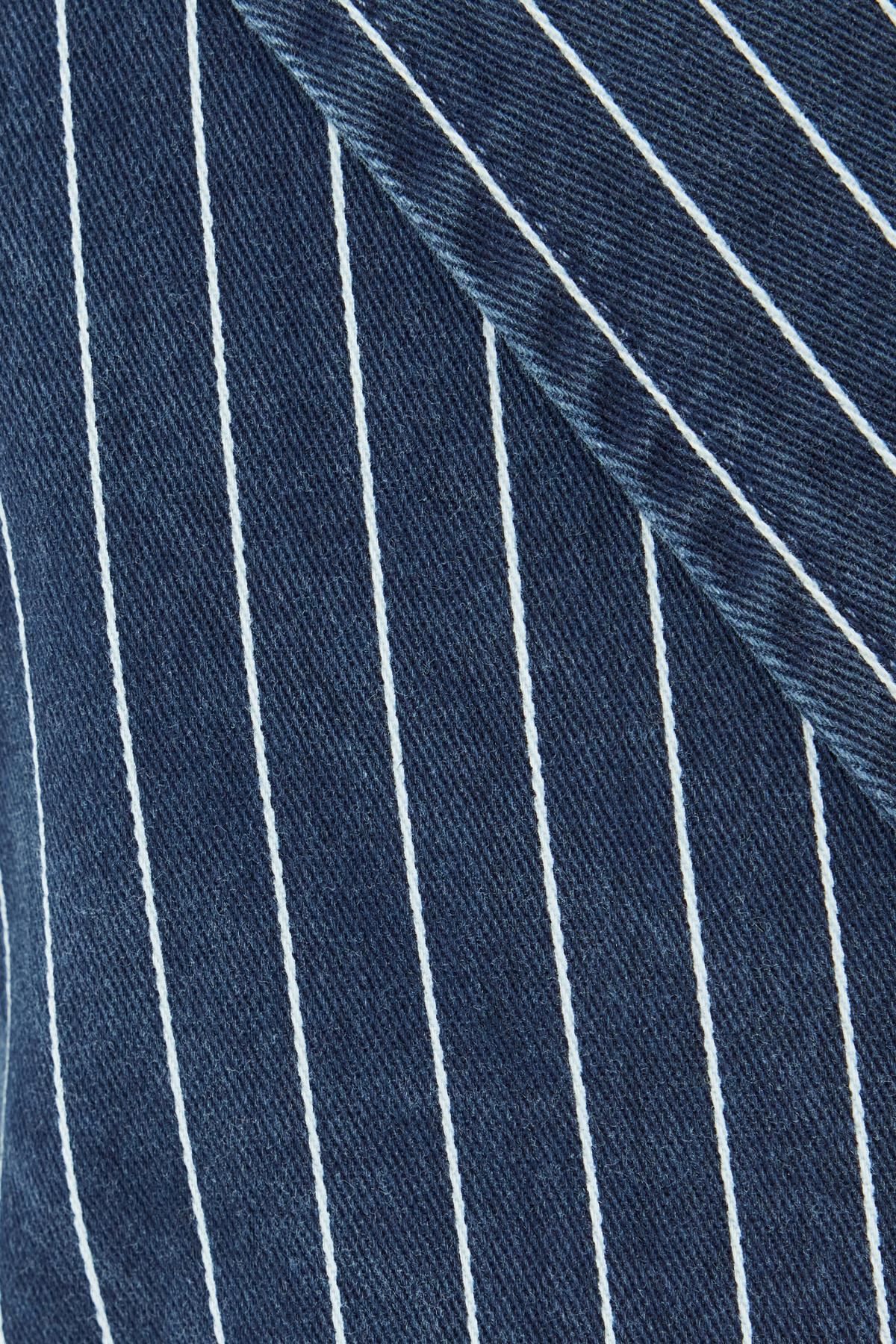 Lacivert Çizgili Kadın Ceket 5WAL50021MD Lacivert Çizgili Kadın Ceket 5WAL50021MD