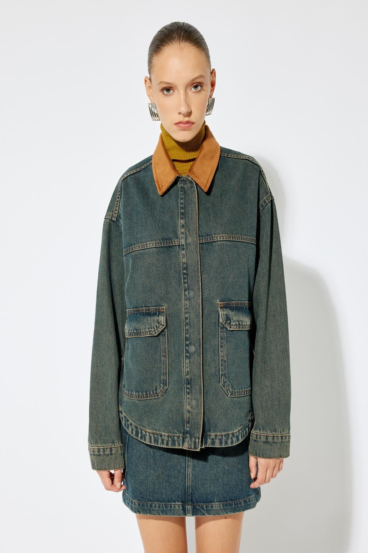 Koyu Indigo Kadın Ceket 5WAL50031MD