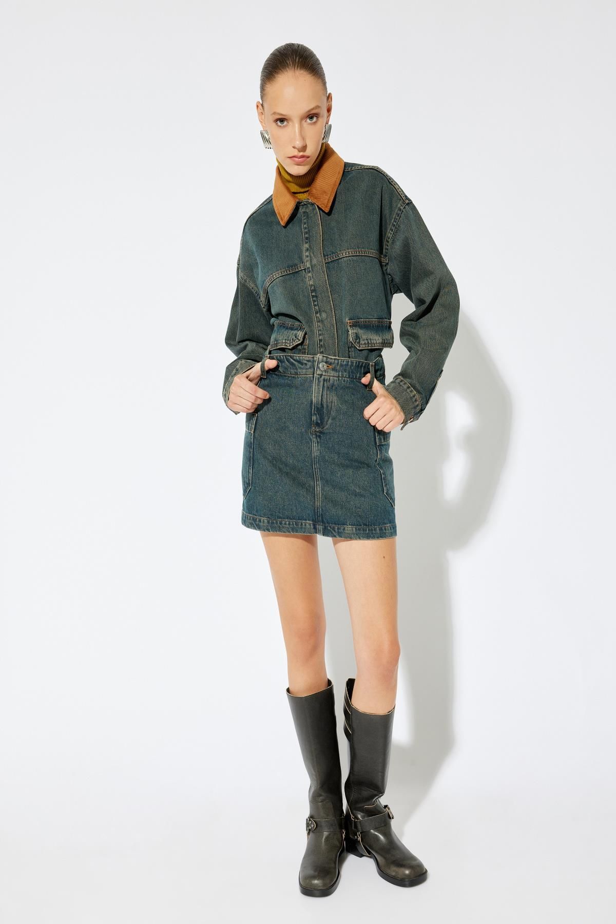 Koyu Indigo Kadın Ceket 5WAL50031MD