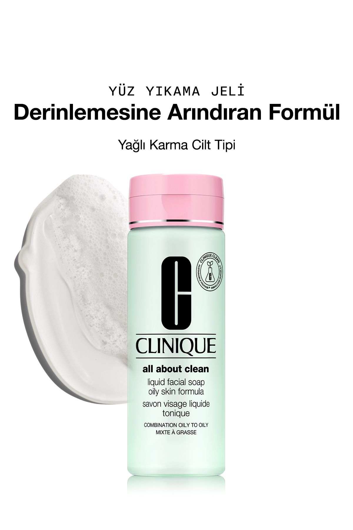 All About Clean™ Likit Yüz Temizleme Jeli - Karma/Yağlı Cilt Tipi (Tip3&4) - 200ml All About Clean™ Likit Yüz Temizleme Jeli - Karma/Yağlı Cilt Tipi (Tip3&4) - 200ml